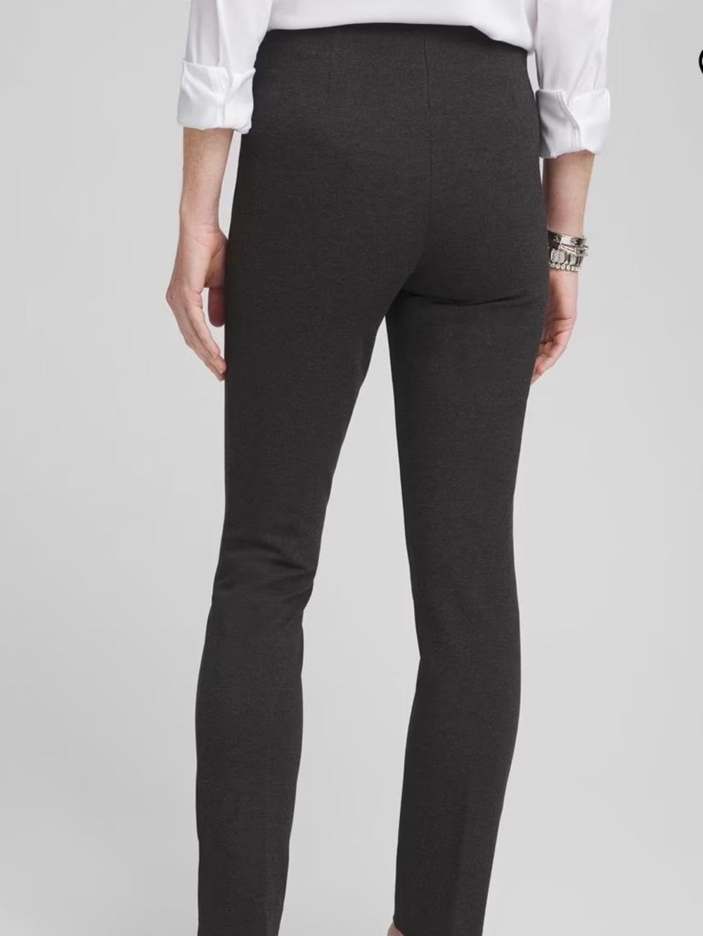💕❤️🔥 chico's Juliet Trim Detail Ponte Ankle Pants10r - Picture 2 of 5